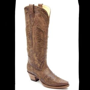 Corral Vintage Brown Tall Eagle Overlay Boots